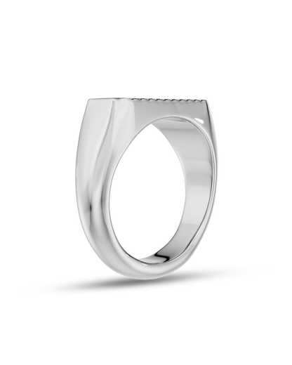 Barrett- Groove Signet Men's Wedding Band