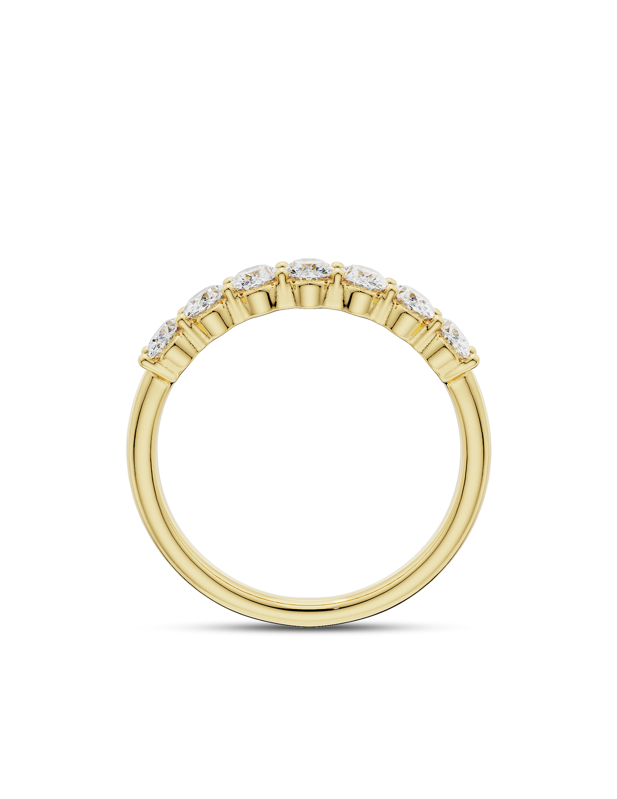 Danae- Oval 7 Stones Lab Grown Diamond Wedding Band