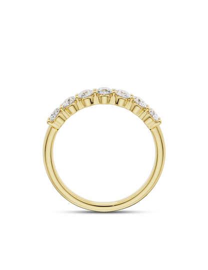 Danae- Oval 7 Stones Lab Grown Diamond Wedding Band