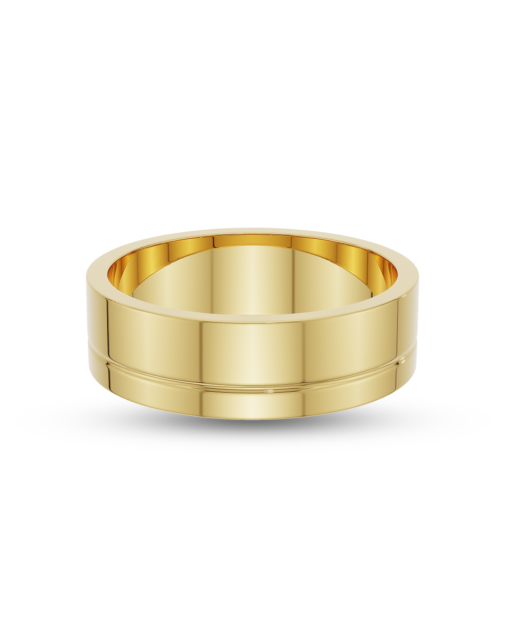 Cassian- Flat Profile Men's Wedding Band