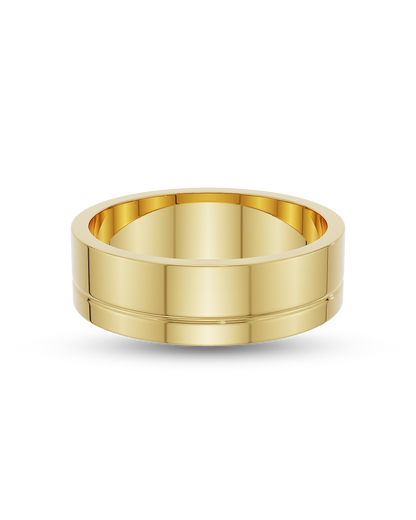 Cassian- Flat Profile Men's Wedding Band