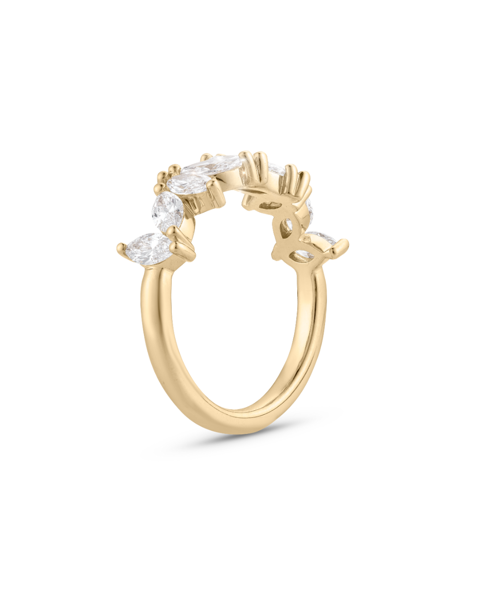 Greta- Marquise Cluster Lab Grown Diamond Wedding Band