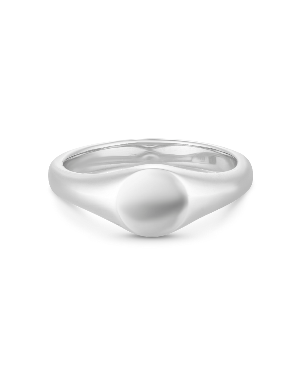 Fifi- Round Style Signet Lab Grown Diamond Pinky Ring