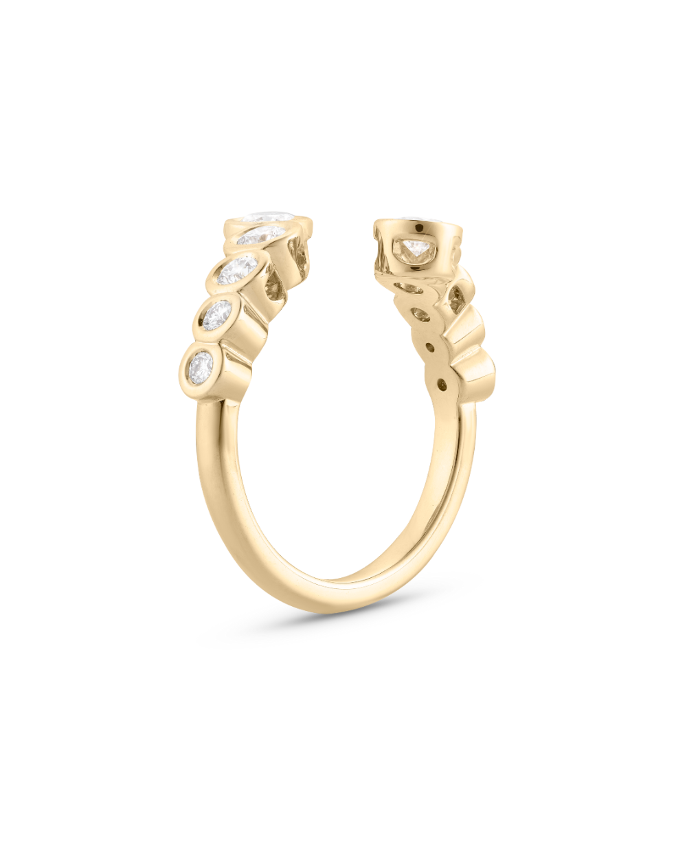 Mina- Round Open Wrap Bezel Lab Grown Diamond Wedding Band