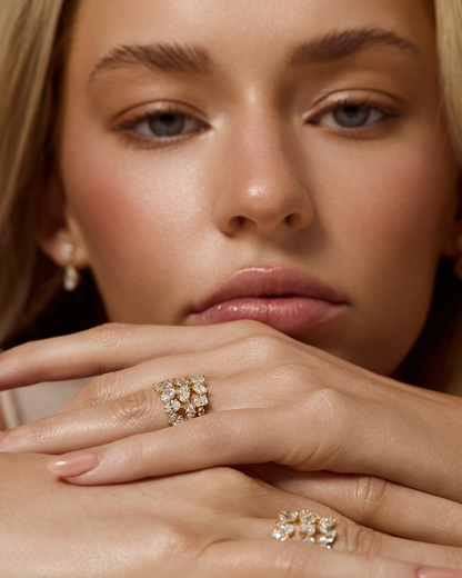 Isla- Radiant Cluster Lab Grown Diamond Wedding Band