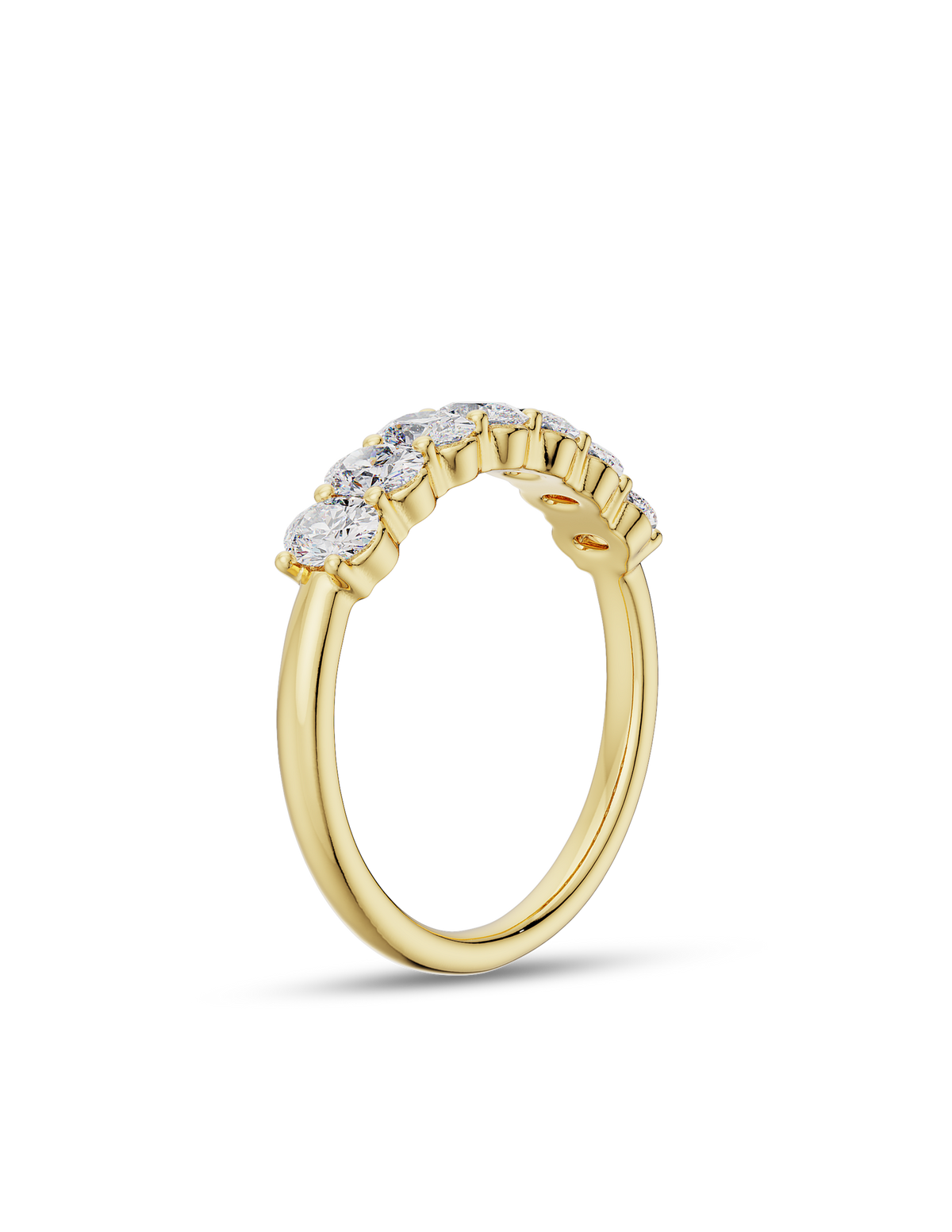 Danae- Oval 7 Stones Lab Grown Diamond Wedding Band