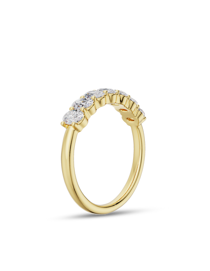 Danae- Oval 7 Stones Lab Grown Diamond Wedding Band