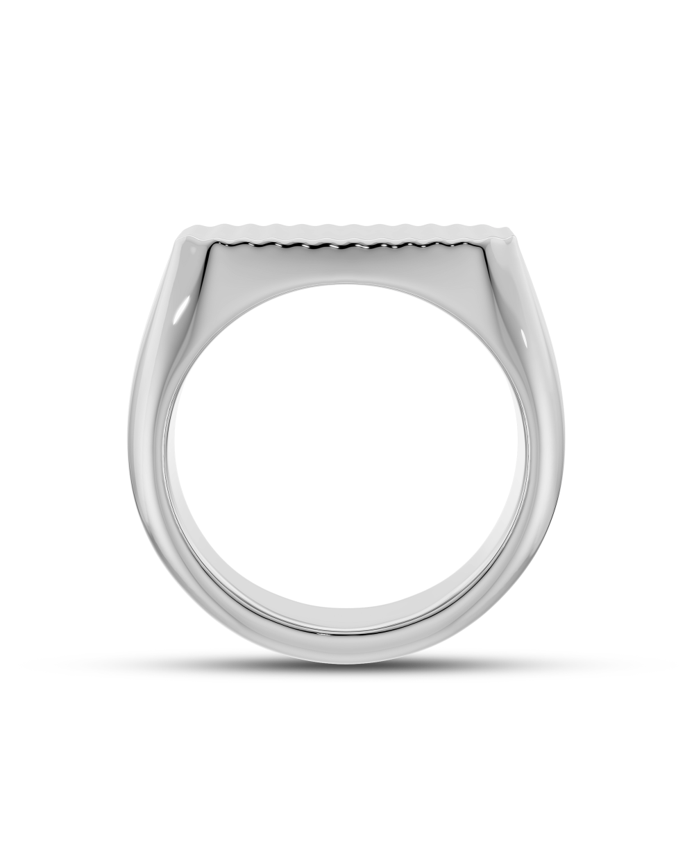 Barrett- Groove Signet Men's Wedding Band