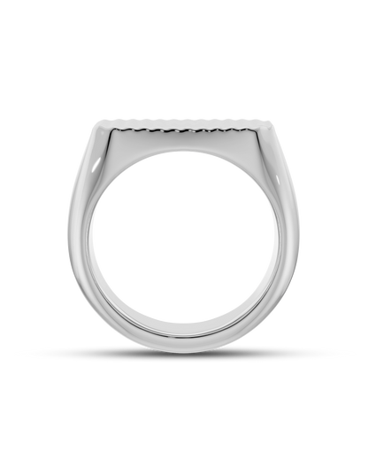 Barrett- Groove Signet Men's Wedding Band