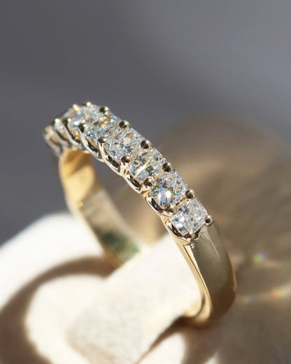 Freya- Radiant Classic Shared Claw Lab Grown Diamond Wedding Band