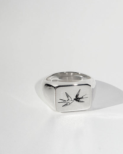 Atlas- Bolt Signet Men's Wedding Band