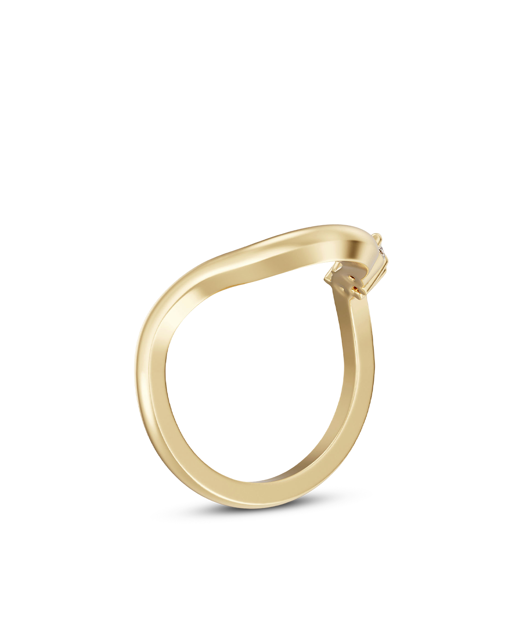 Astrid- Pear & Round Curved Lab Grown Diamond Wedding Band