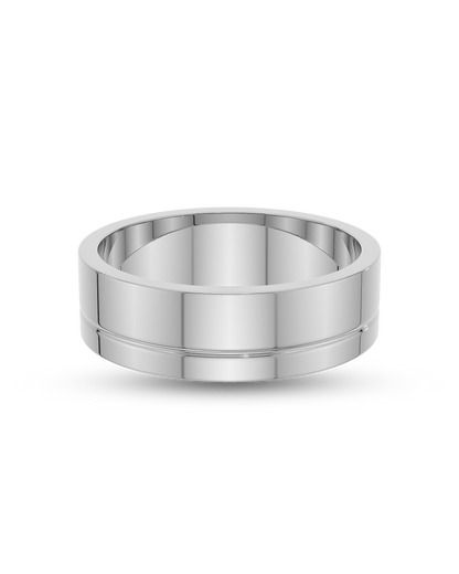 Cassian- Flat Profile Men's Wedding Band