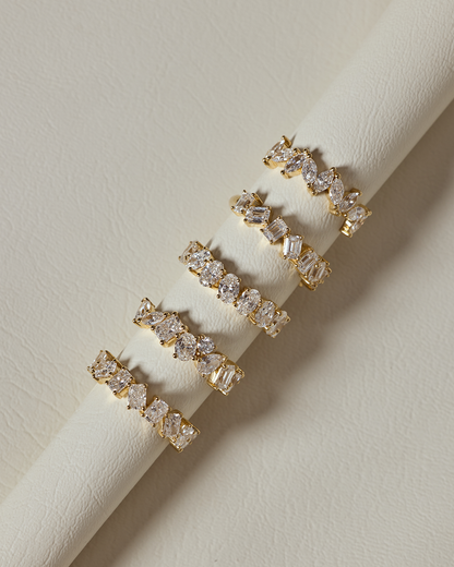 Kira- Emerald Cluster Lab Grown Diamond Wedding Band