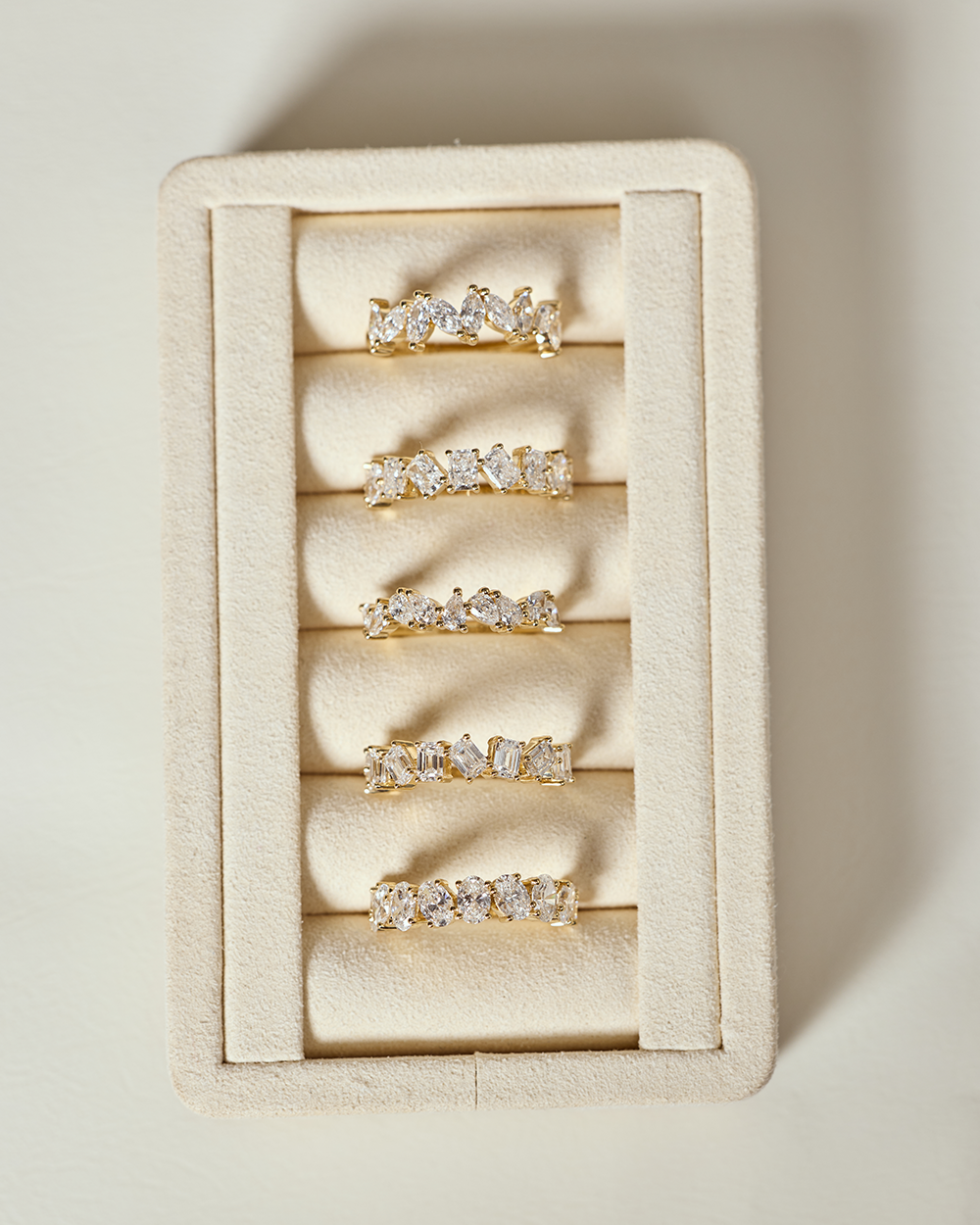 June- Pear Cluster Lab Grown Diamond Wedding Band