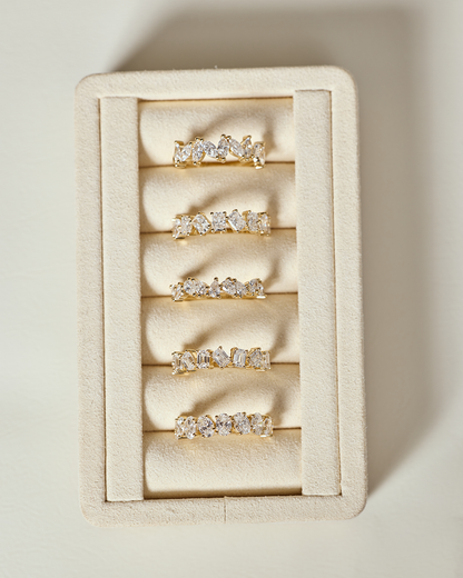 June- Pear Cluster Lab Grown Diamond Wedding Band