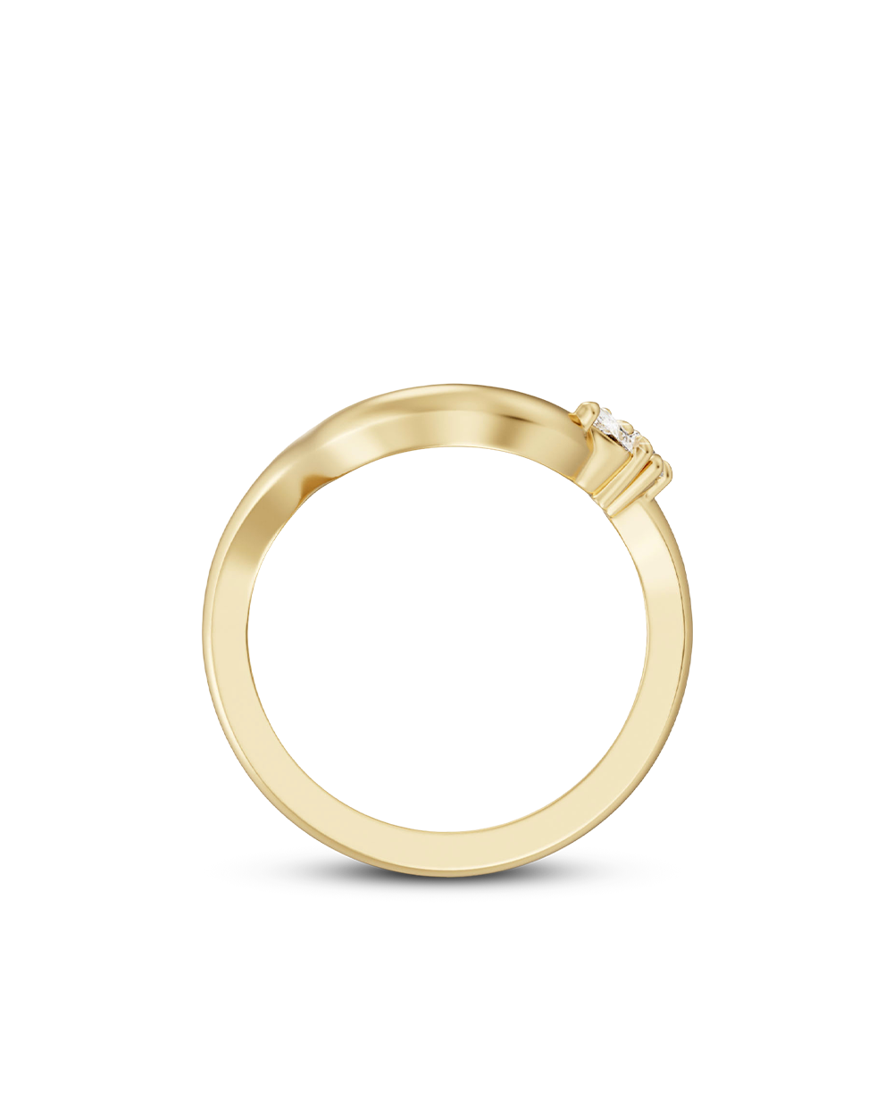 Astrid- Pear & Round Curved Lab Grown Diamond Wedding Band