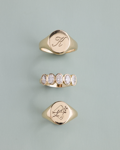 Nadia- Oval Bezel Lab Grown Diamond Wedding Band