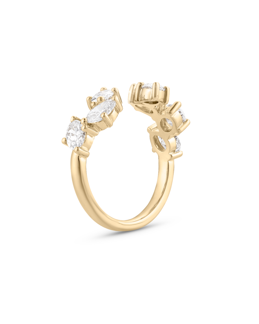Nora- Oval Open Wrap Lab Grown Diamond Wedding Band