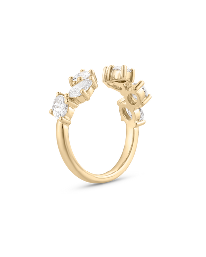 Nora- Oval Open Wrap Lab Grown Diamond Wedding Band