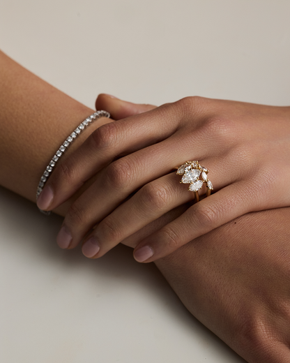 Della- Marquise Floral-Inspired Lab Grown Diamond Wedding Band