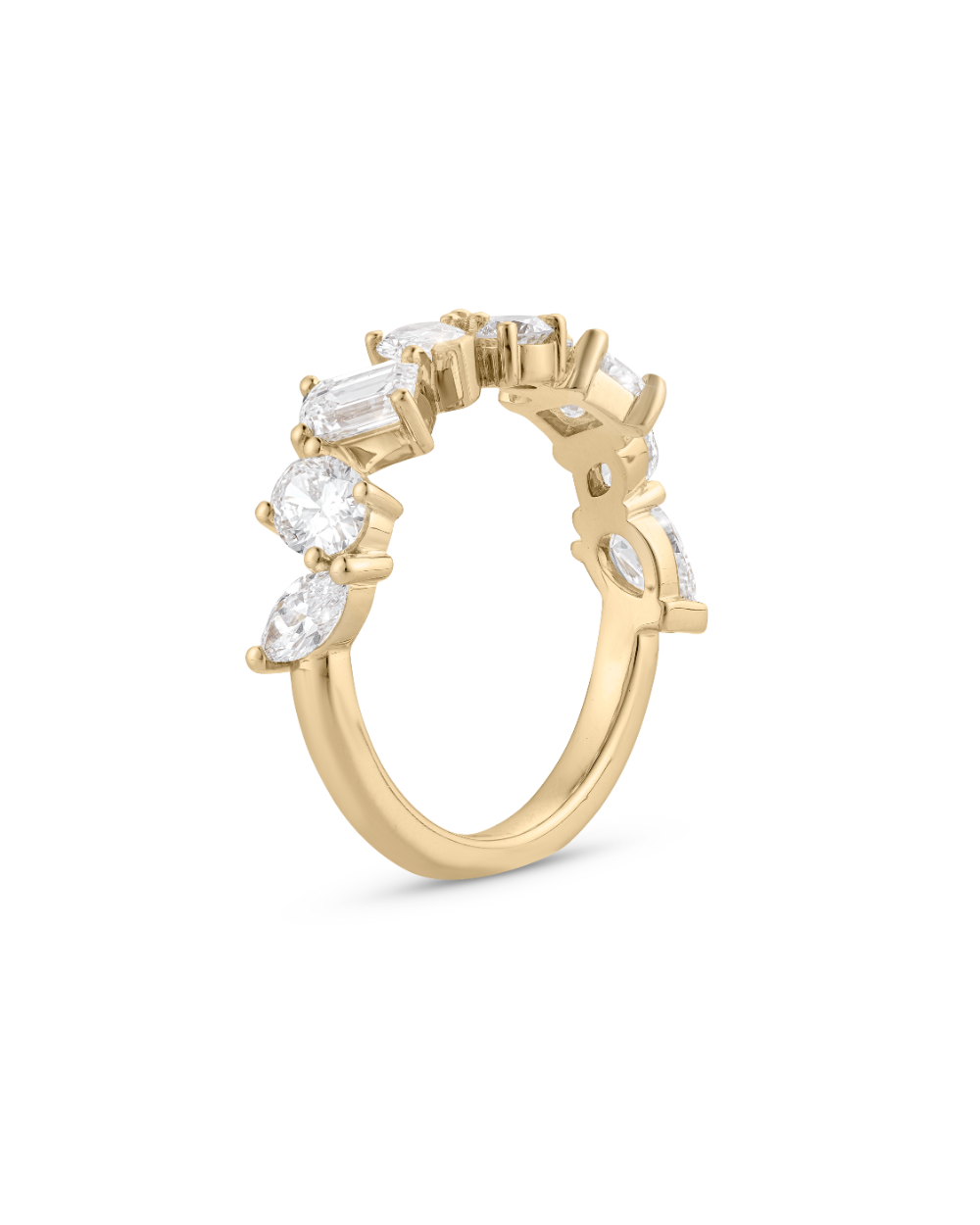 Opal- Multi Shape Lab Grown Diamond Wedding Band