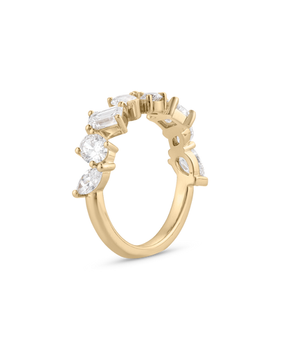 Opal- Multi Shape Lab Grown Diamond Wedding Band