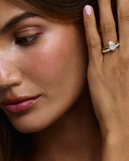 Yvette- Pear Solitaire Style Lab Grown Diamond Engagement Ring