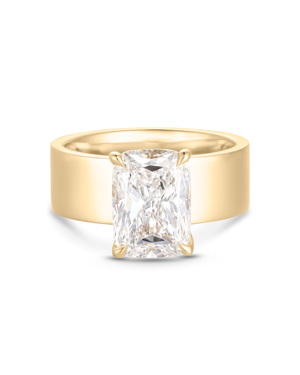 Estelle- Elongated Cushion Bold Signet Style Lab Grown Diamond Engagement Ring