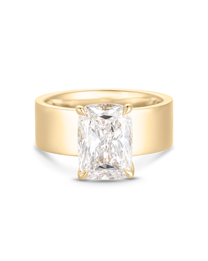 Estelle- Elongated Cushion Bold Signet Style Lab Grown Diamond Engagement Ring