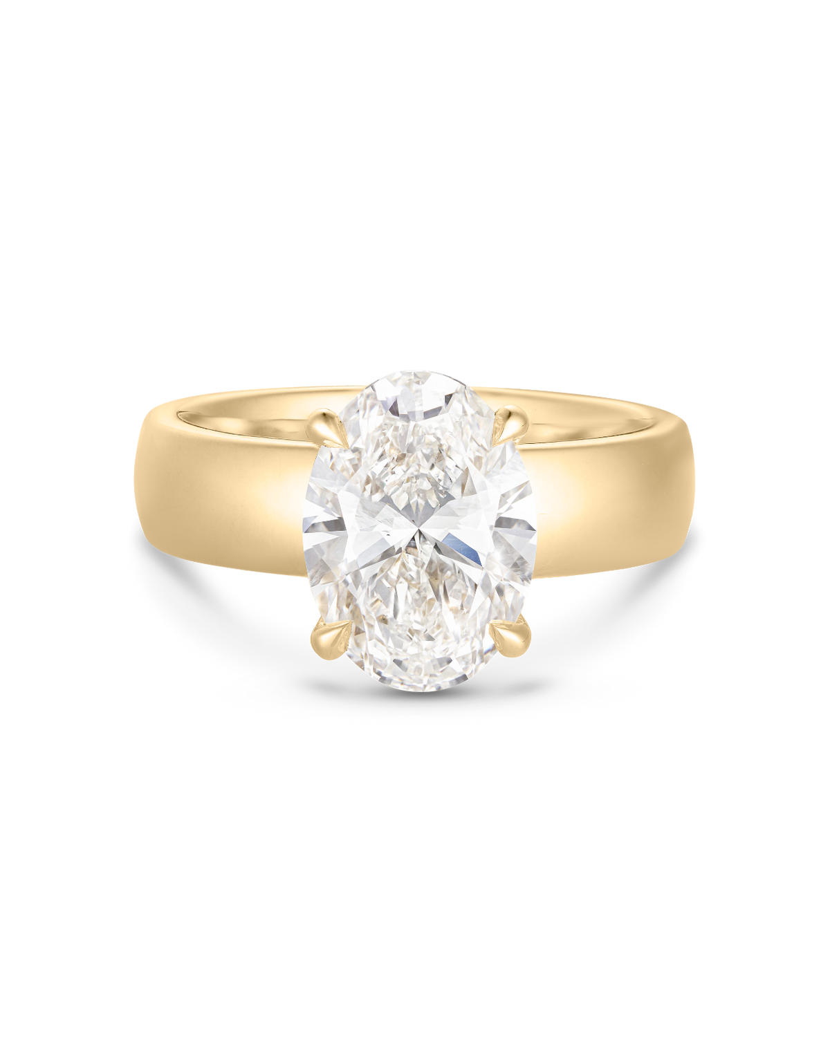 Valerie- Oval Solitaire Signet Style Lab Grown Diamond Engagement Ring