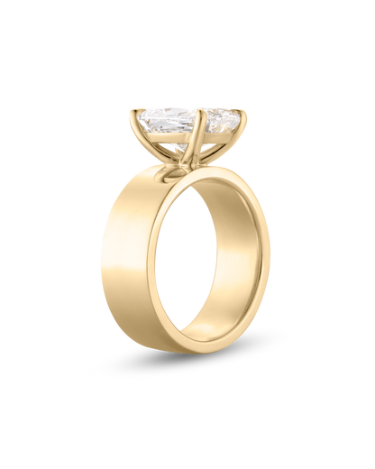 Estelle- Elongated Cushion Bold Signet Style Lab Grown Diamond Engagement Ring