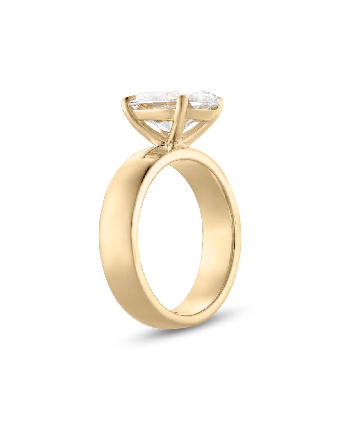 Valerie- Oval Solitaire Signet Style Lab Grown Diamond Engagement Ring