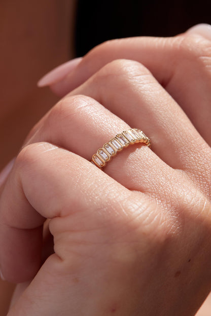 Full Eternity Band with 1.0 TCW Baguette Cut Moissanite