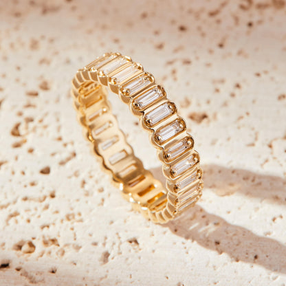 Full Eternity Band with 1.0 TCW Baguette Cut Moissanite