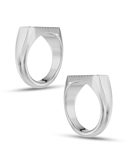 Barrett- Groove Signet Men's Wedding Band