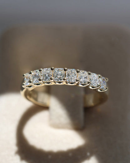 Freya- Radiant Classic Shared Claw Lab Grown Diamond Wedding Band