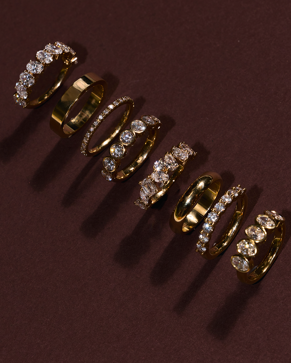 Stella- Oval Bezel Lab Grown Diamond Wedding Band