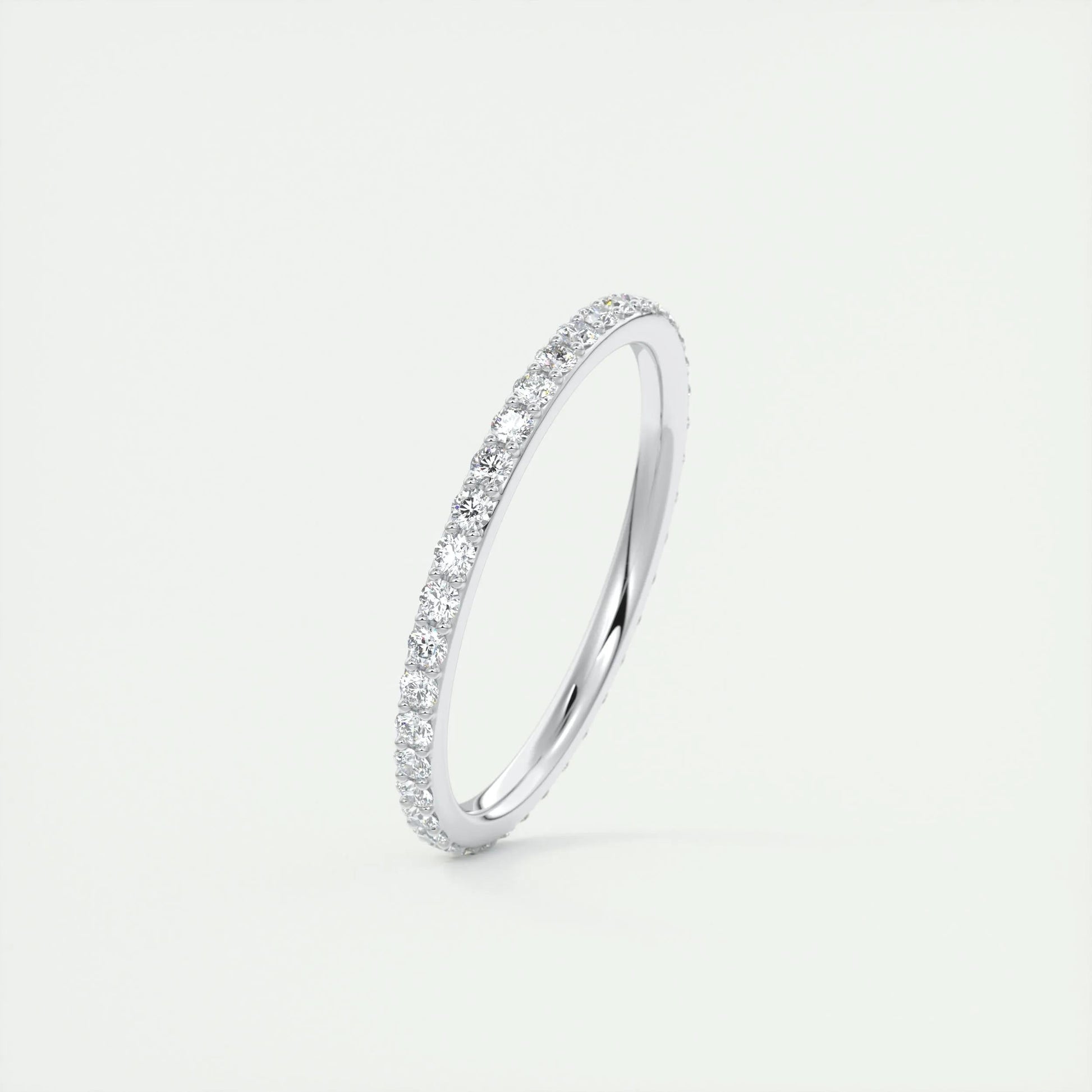 0.37 Round Cut Full Eternity Moissanite Bridal Wedding Band - crownmoissanite