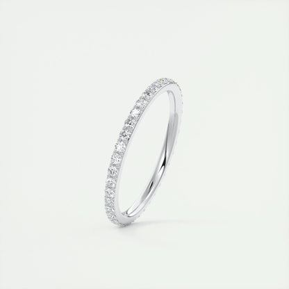 0.37 Round Cut Full Eternity Moissanite Bridal Wedding Band - crownmoissanite