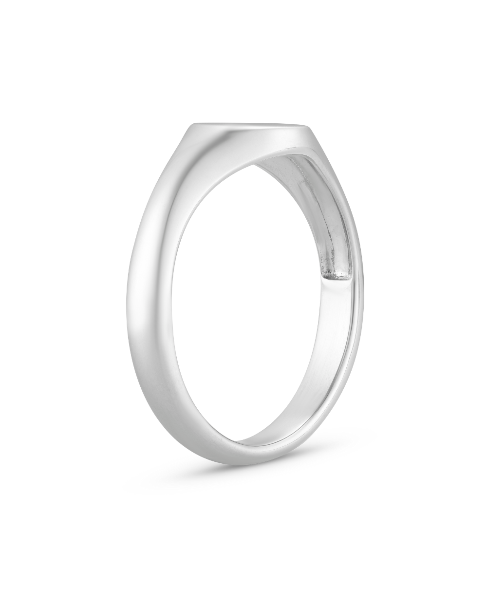 Fifi- Round Style Signet Lab Grown Diamond Pinky Ring