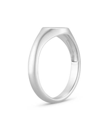 Fifi- Round Style Signet Lab Grown Diamond Pinky Ring