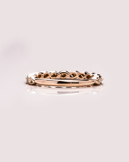 0.16 CT Round Half Eternity Moissanite Wedding Band - crownmoissanite