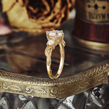 1.50 Carat Moissanite Diamond Hexagon Shape Vintage Engagement Ring