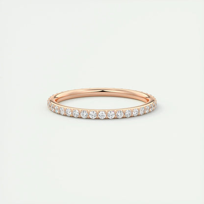 0.37 Round Cut Full Eternity Moissanite Bridal Wedding Band - crownmoissanite