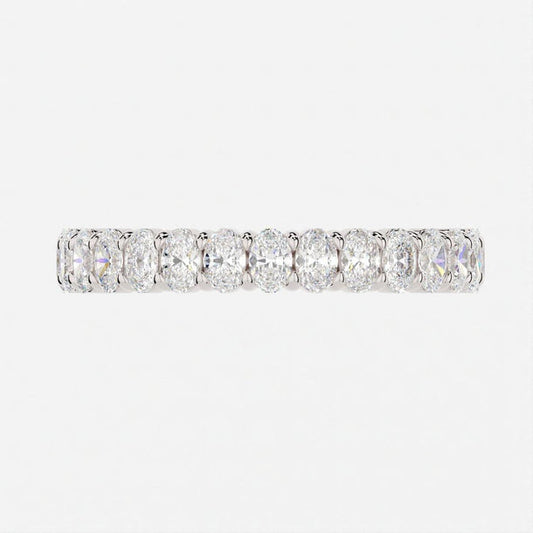 Full Eternity Band with 1.40 TCW Oval Cut Moissanite