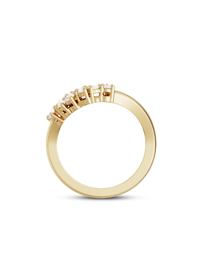 Bianca- Round Curved Lab Grown Diamond Wedding Band