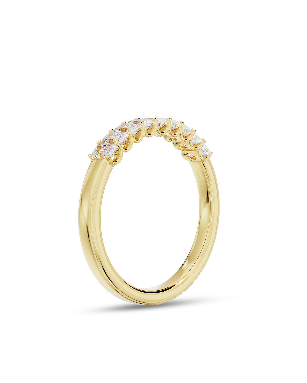 Freya- Radiant Classic Shared Claw Lab Grown Diamond Wedding Band