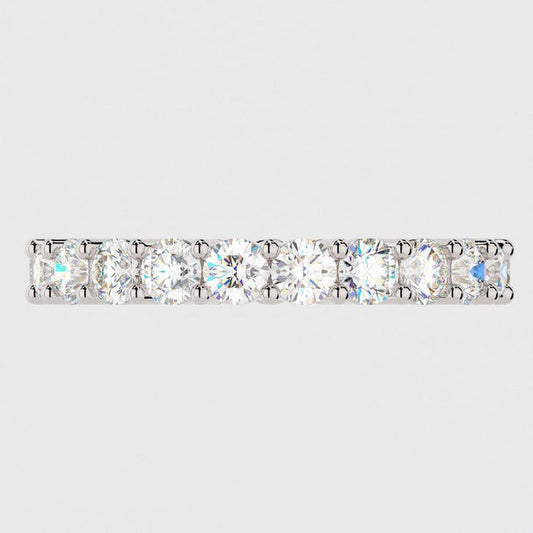 Full Eternity Band with 1.50 TCW Round Cut Moissanite