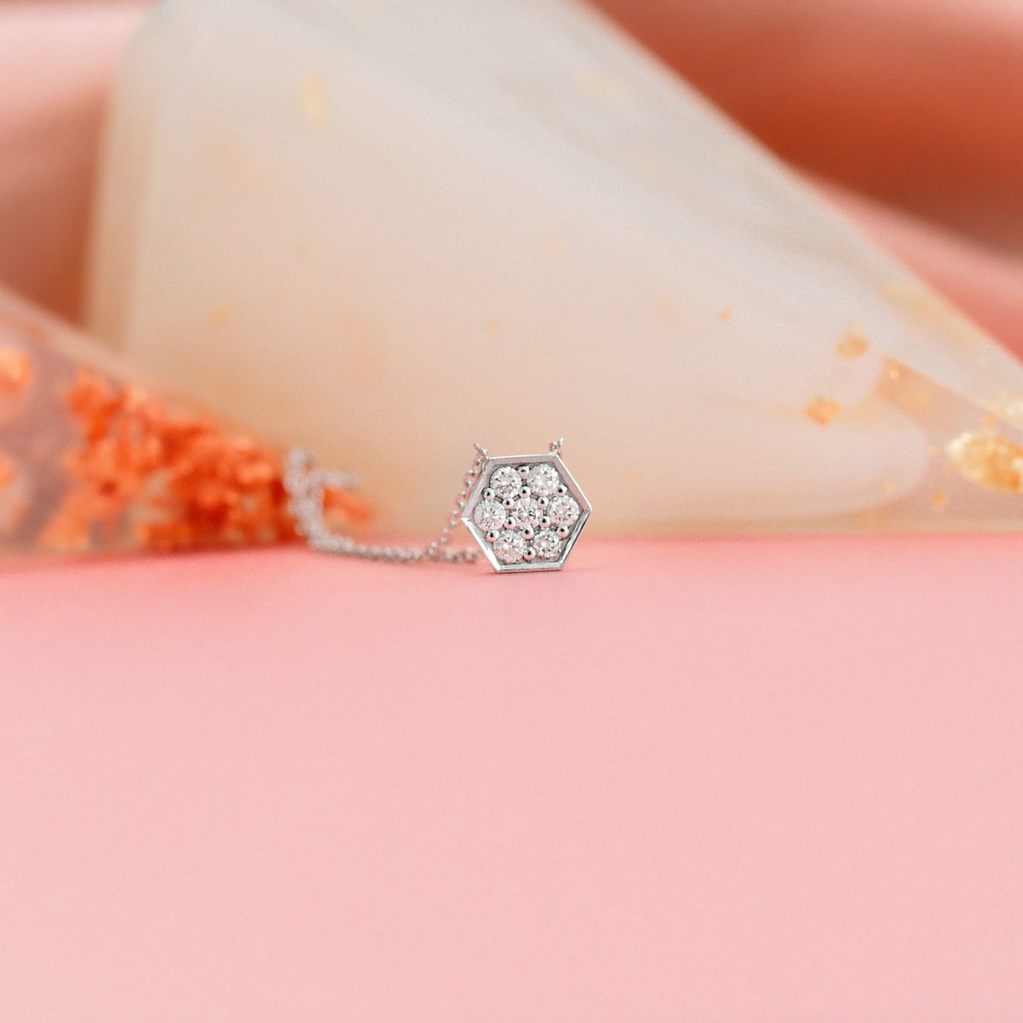 Minimalist Necklace with 0.21 TCW Round Cut Moissanite